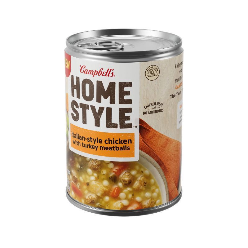 slide 6 of 6, Campbell's Campbell’s Homestyle Italian-Style Chicken Soup With Turkey Meatballs, 16.1 oz Can, 16.1 oz