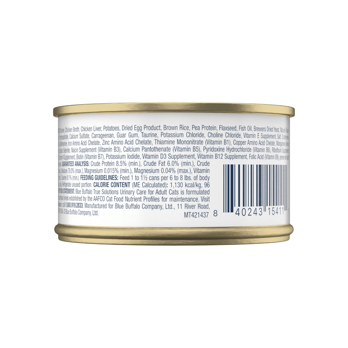 slide 8 of 13, BLUE TRUE SOLUTIONS Blue Buffalo True Solutions Urinary Care Wet Cat Food with Chicken, 3.0-oz. can, 3 oz