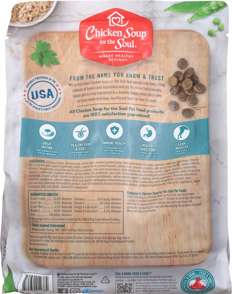 slide 10 of 14, Chicken Soup For The Soul Classic Chicken, Turkey & Brown Rice Recipe Dog Food 4.5 lb, 4.5 lb