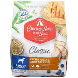 Chicken Soup For The Soul Adult Dog Chicken, Turkey & Brown Rice Recipe - 4.5 lb