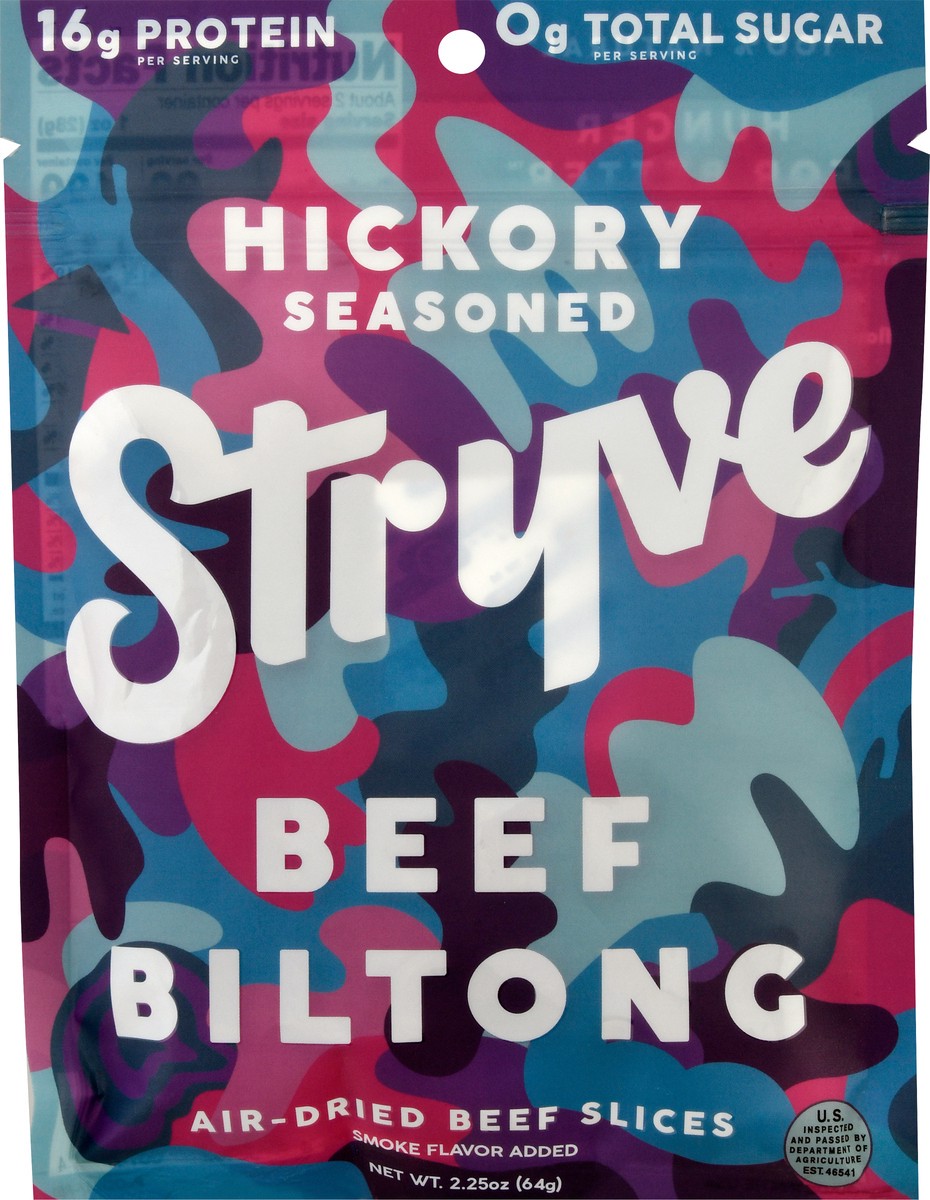 slide 2 of 9, Stryve Hickory Seasoned Beef Biltong 2.25 oz, 2.25 oz