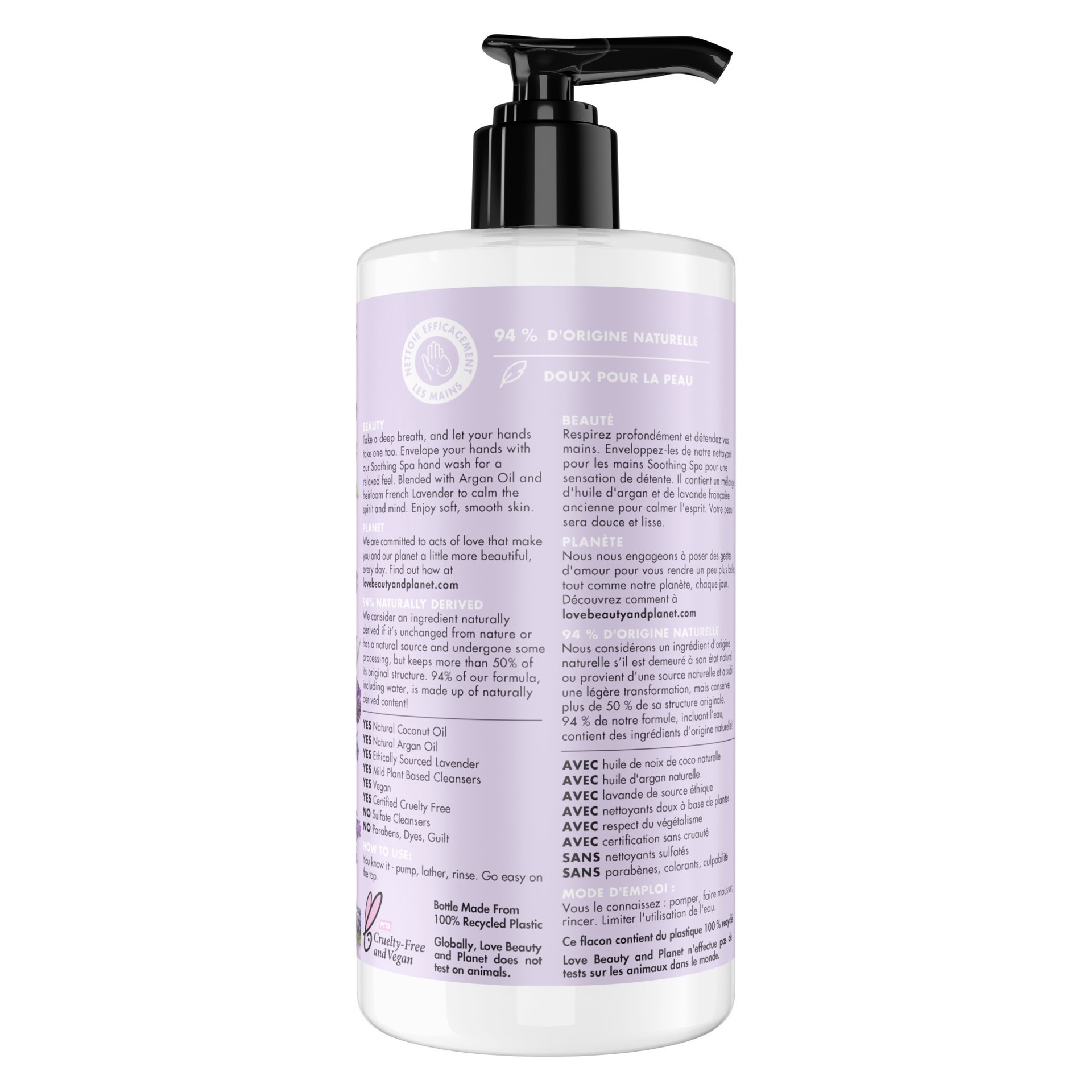 slide 4 of 4, Love Beauty and Planet Soothing Spa Hand Soap Argan Oil & Lavender, 13.5 oz, 13.5 oz