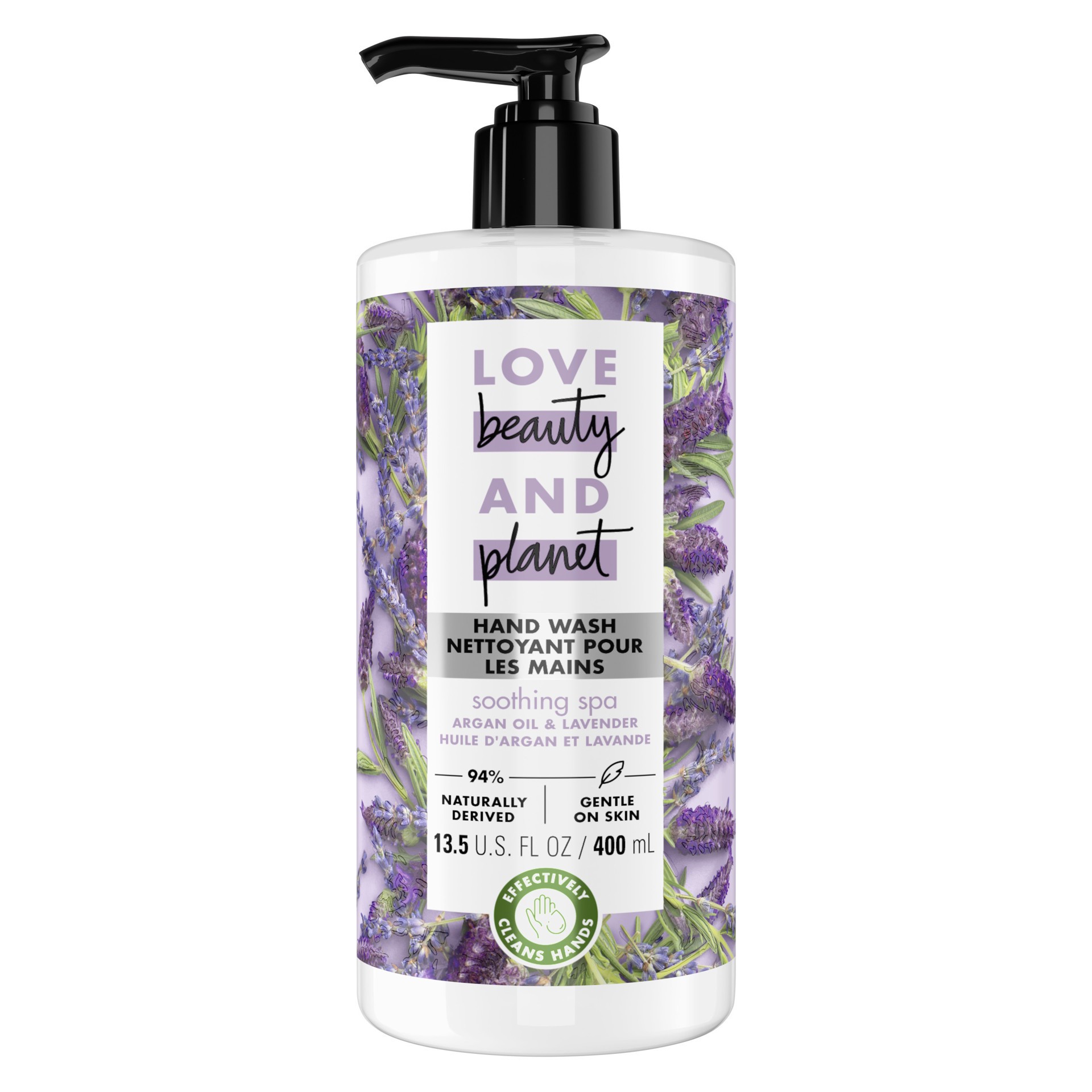 slide 1 of 4, Love Beauty and Planet Soothing Spa Hand Soap Argan Oil & Lavender, 13.5 oz, 13.5 oz