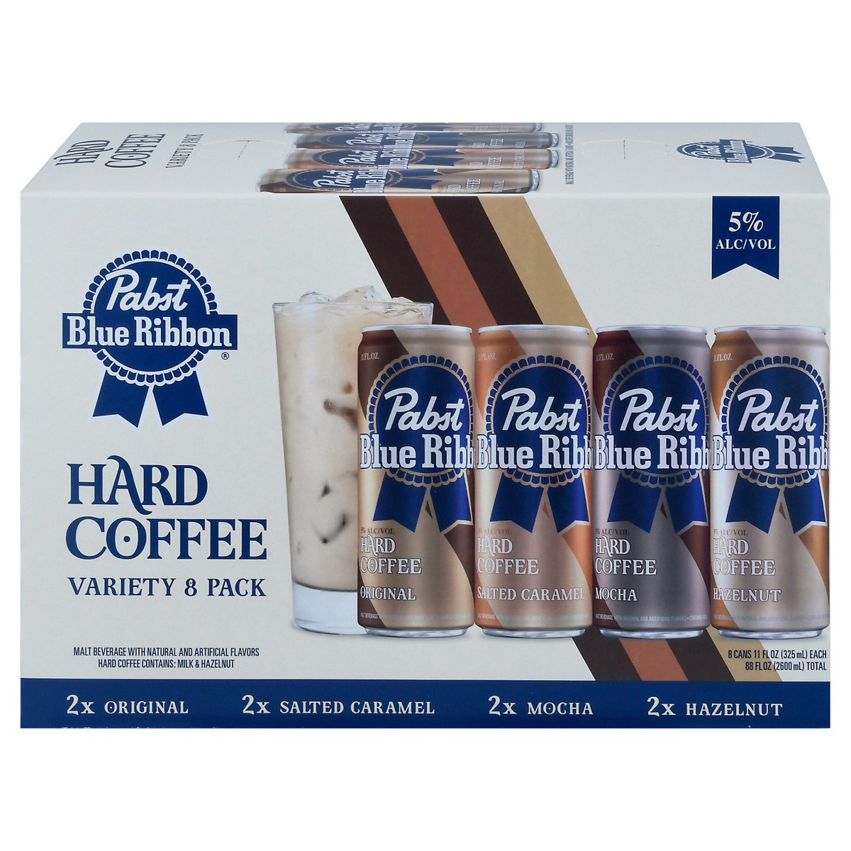 slide 1 of 13, Pabst Blue Ribbon Hard Coffee Variety Pack, 8 cans / 11 fl oz