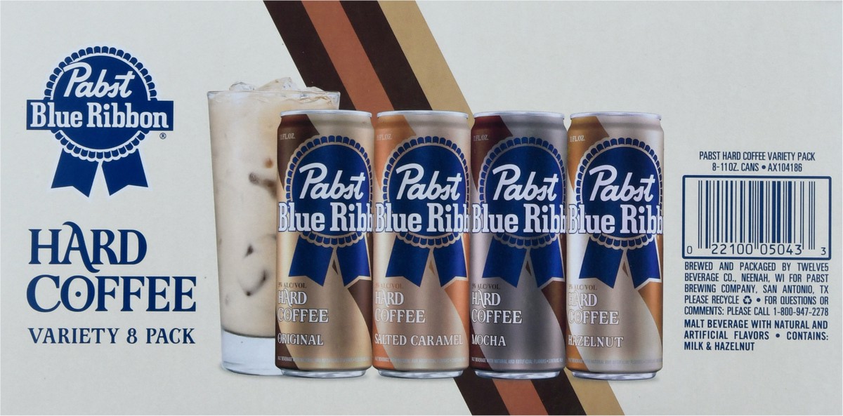 slide 11 of 13, Pabst Blue Ribbon Hard Coffee Variety Pack, 8 cans / 11 fl oz