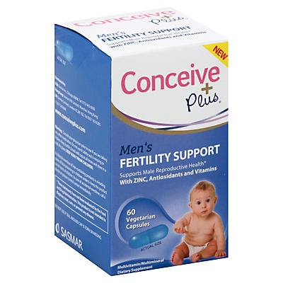 slide 1 of 1, Sasmar Conceive Plus Fertility Supplement Men's, 60 ct