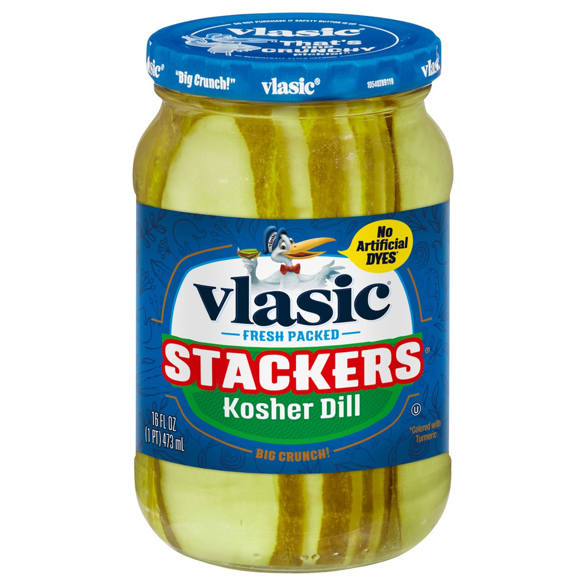 slide 1 of 5, Vlasic Stackers Kosher Dill Pickles, Keto Friendly, 16 fl. oz., 16 fl oz