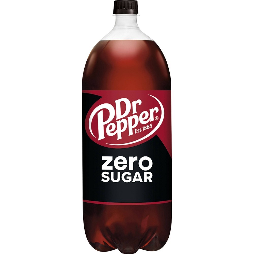 slide 3 of 8, Dr Pepper Zero Sugar Soda- 2 liter, 2 liter