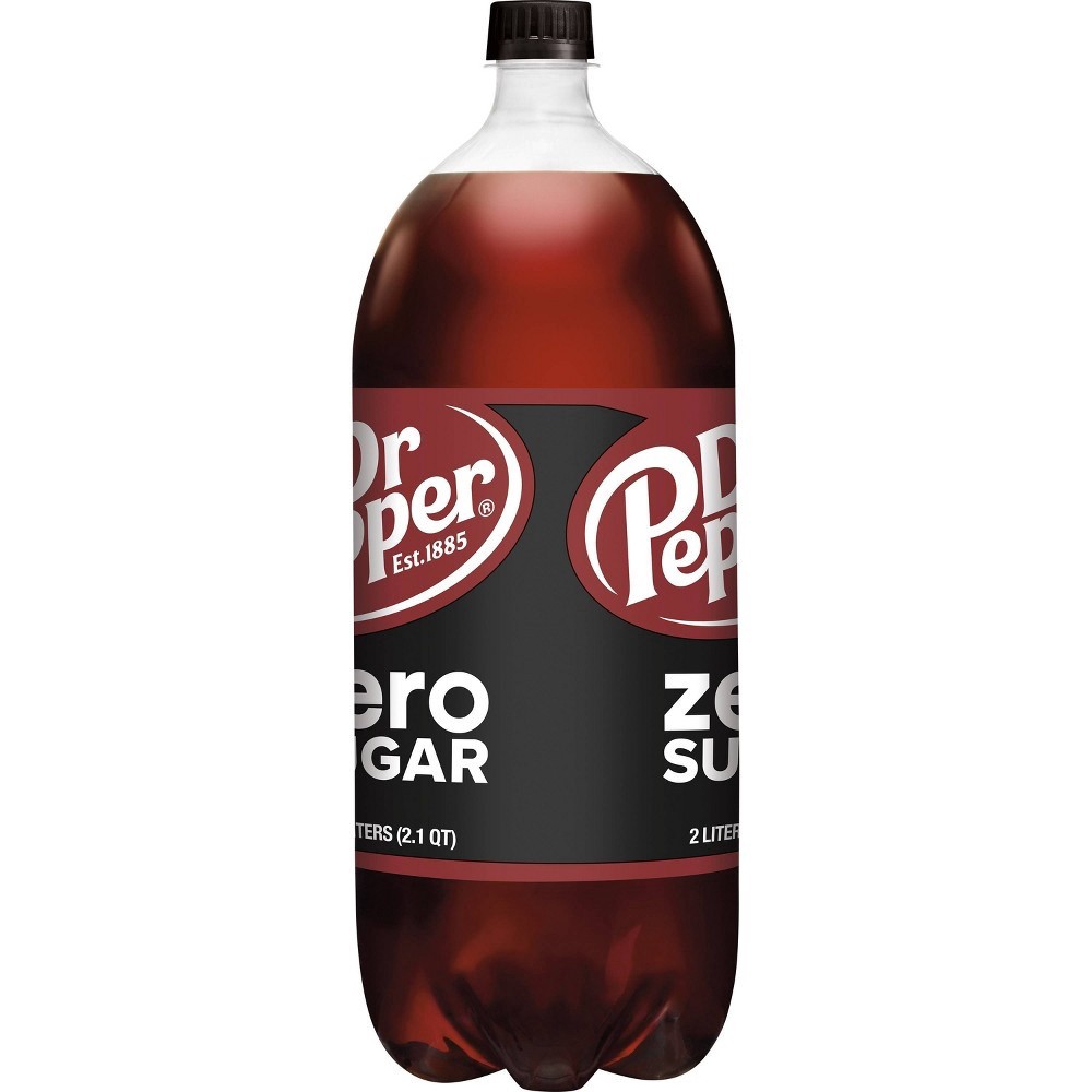 slide 6 of 8, Dr Pepper Zero Sugar Soda- 2 liter, 2 liter