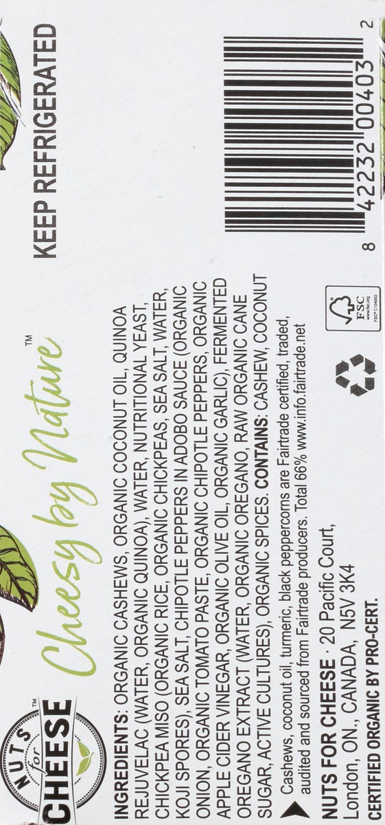 slide 13 of 13, Nuts for Cheese Chipotle Cheddar Dairy-Free Cheese, 4.23 oz