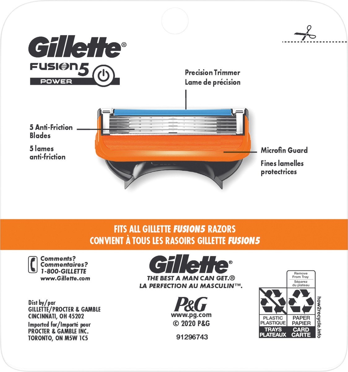 slide 2 of 3, Gillette Fusion5 Men's Razor Blade Refills, 2 Count, 2 ct