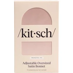 Kitsch Adjustable Protective Overnight Satin Bonnet - Blush
