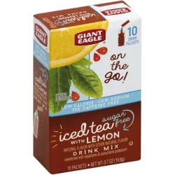 Giant Eagle Iced Tea With Lemon Sugar Free Drink Mix - 10 oz