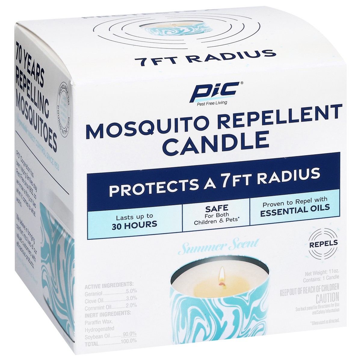slide 2 of 4, PIC Summer Scent Mosquito Repellent Candle 1 Each, 1 ct
