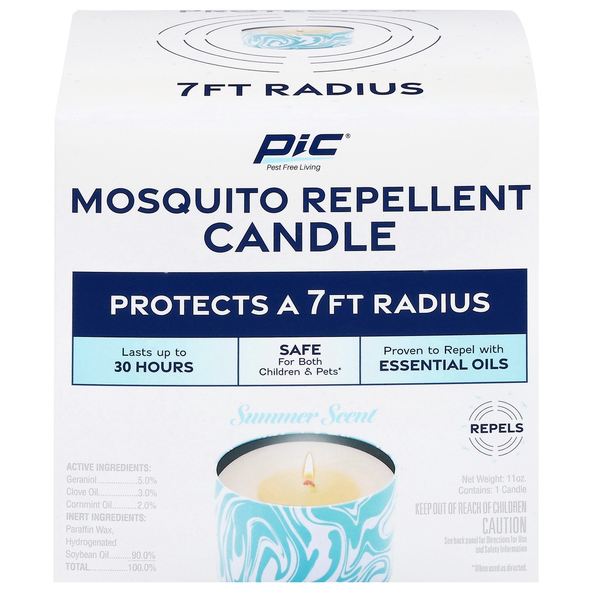 slide 1 of 4, PIC Summer Scent Mosquito Repellent Candle 1 Each, 1 ct