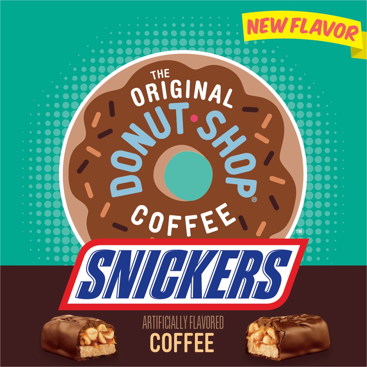 slide 2 of 7, The Original Donut Shop Snickers Coffee, Keurig Single Serve K-Cup Pods, Flavored Coffee, 12 Count, 12 ct