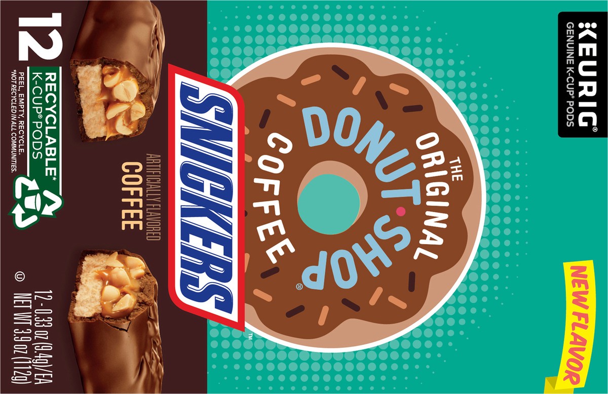 slide 4 of 7, The Original Donut Shop Snickers Coffee, Keurig Single Serve K-Cup Pods, Flavored Coffee, 12 Count, 12 ct