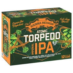 Sierra Nevada Beer, Atomic Torpedo West Coast Juicy Imperial IPA Craft Beer 12 Pack (12oz Cans)