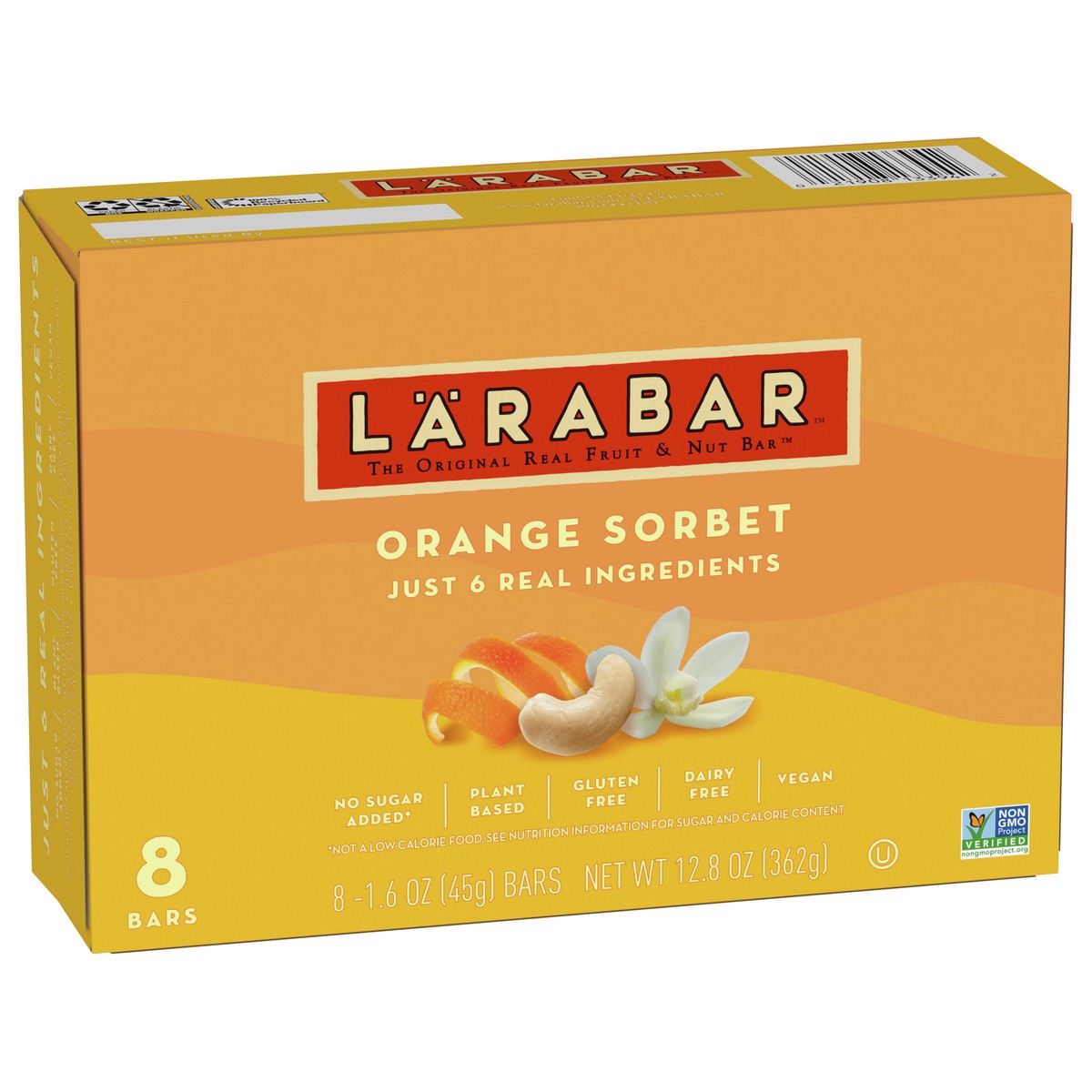 slide 6 of 9, LÄRABAR Orange Sorbet Mini Bars, Gluten Free Vegan, 8 ct, 8 ct