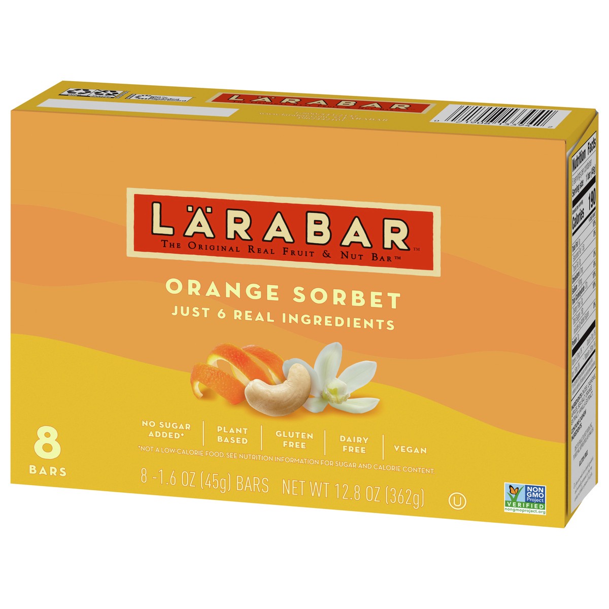 slide 5 of 9, LÄRABAR Orange Sorbet Mini Bars, Gluten Free Vegan, 8 ct, 8 ct