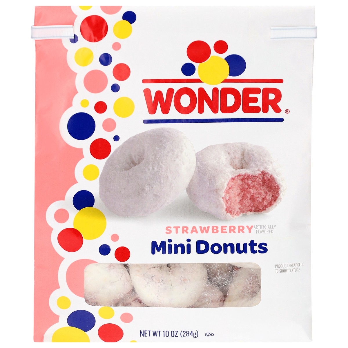 slide 1 of 14, Wonder Strawberry Mini Donuts 10 oz, 10 oz