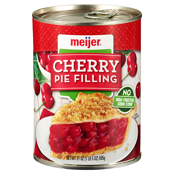 slide 1 of 1, Meijer Cherry Pie Filling With Sugar, 21 oz