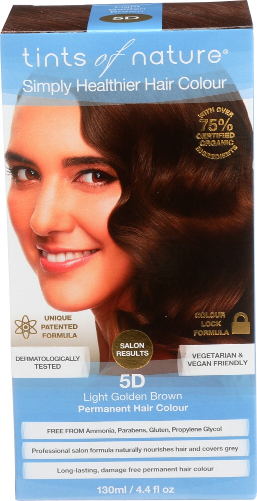 slide 1 of 1, Tints of Nature Permanent Hair Colour - 5D Light Golden Brown, 1 ct