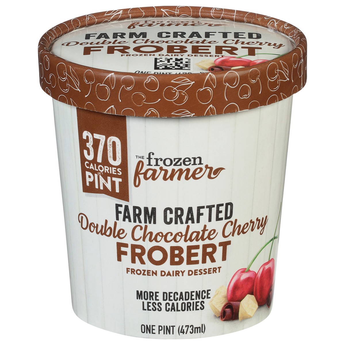 slide 1 of 9, The Frozen Farmer Farm Crafted Double Chocolate Cherry Frobert Frozen Dairy Dessert 1 pt, 1 pint