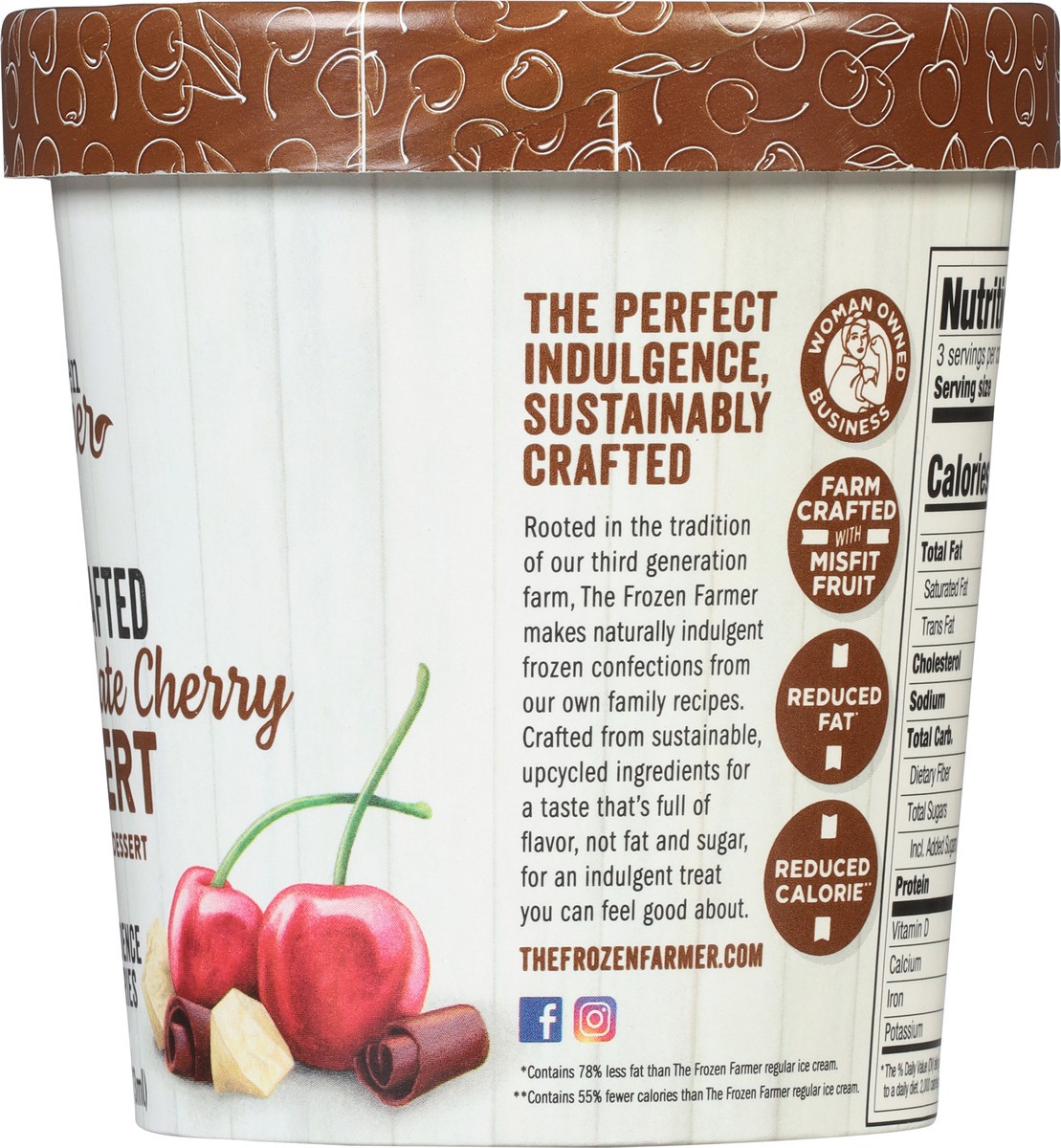 slide 8 of 9, The Frozen Farmer Farm Crafted Double Chocolate Cherry Frobert Frozen Dairy Dessert 1 pt, 1 pint