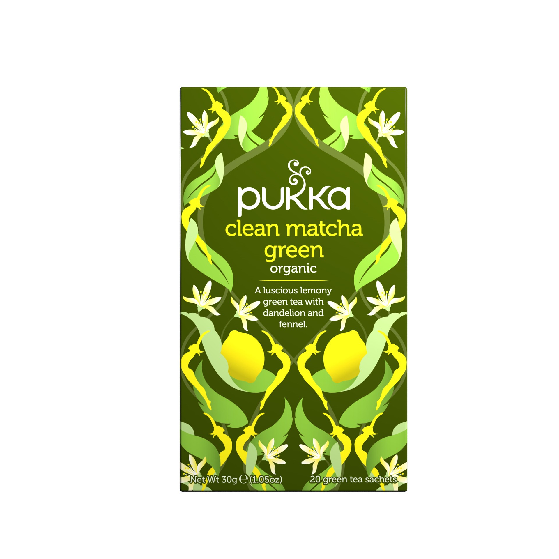 slide 1 of 4, Pukka Organic Herbal Tea Clean Matcha Green, 20 Tea Bags, 20 ct