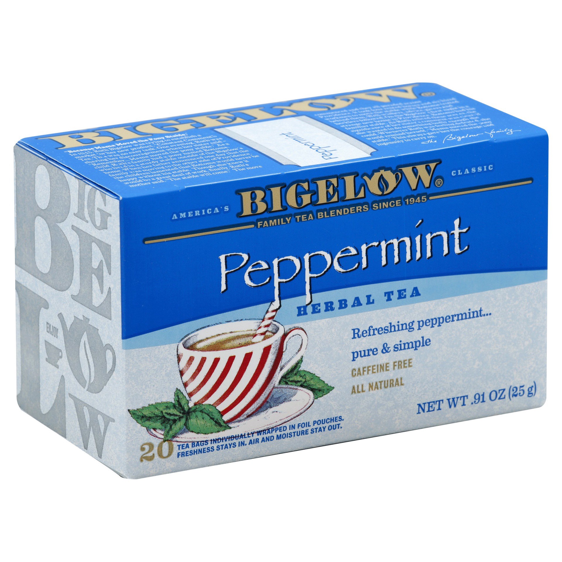 slide 1 of 9, Bigelow Peppermint Tea, 20 ct