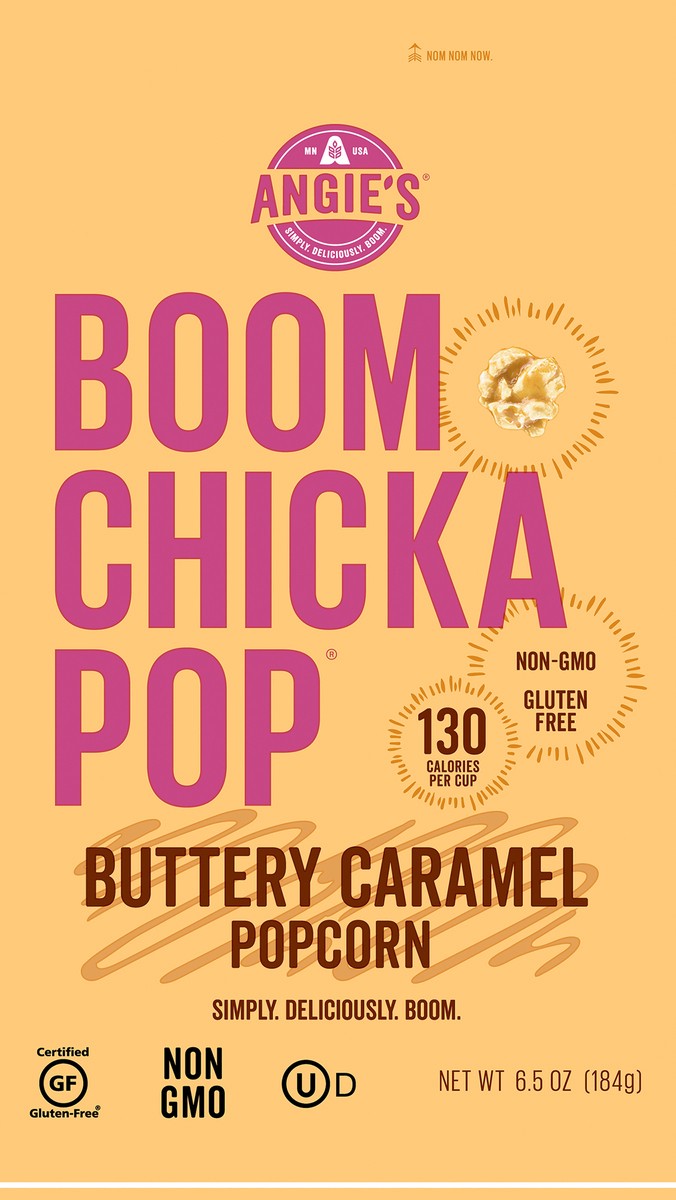 slide 1 of 2, BOOMCHICKAPOP Buttery Caramel Popcorn 6.5 oz, 6.5 oz