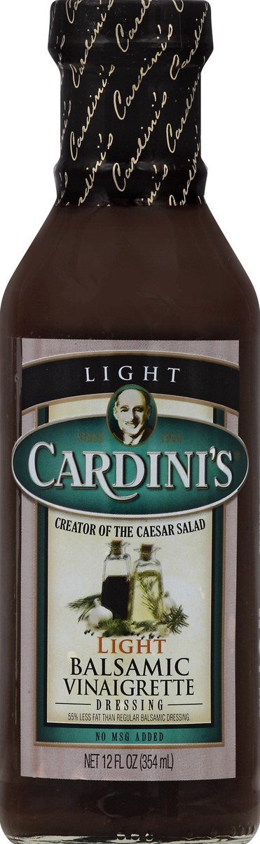 slide 2 of 2, Cardini's Light Balsamic Vinaigrette Dressing, 12 oz