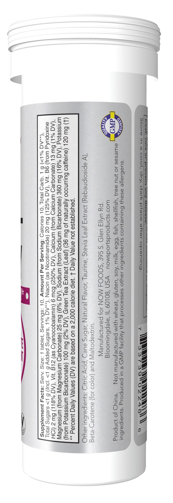 slide 2 of 5, NOW Effer-Energy Effervescent Tropical Punch - 10 Tablets/Tube, 10 ct