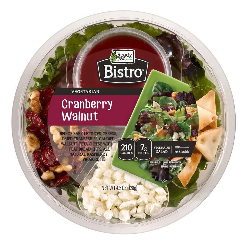 slide 1 of 11, Ready Pac Foods Bistro Cranberry Walnut Salad with Raspberry Vinaigrette 4.5 oz, 4.5 oz