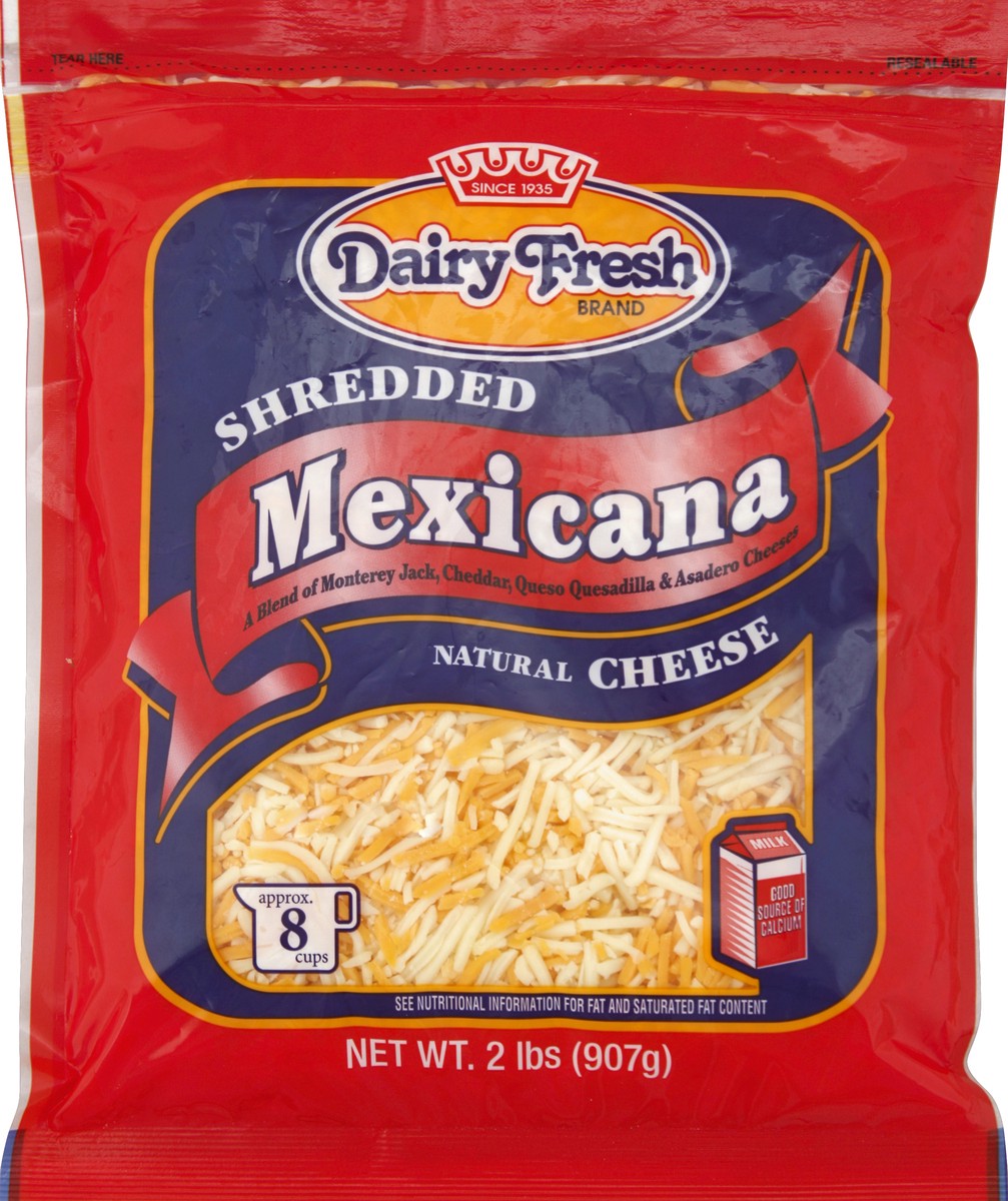 slide 5 of 5, Dairy Fresh Cheese Shred Mexican 2Lb, 1 ct