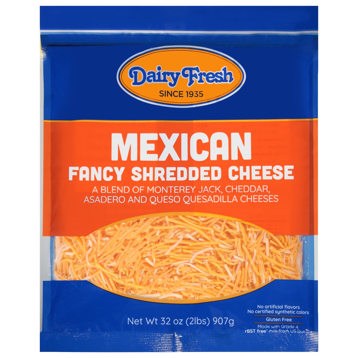slide 1 of 5, Dairy Fresh Cheese Shred Mexican 2Lb, 1 ct