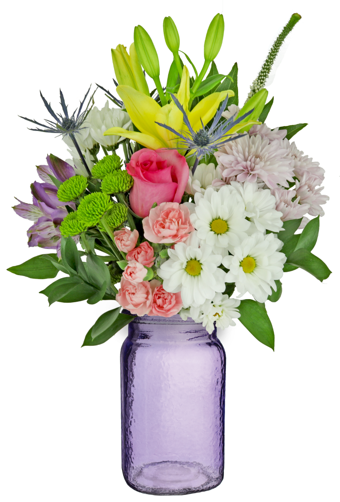 slide 2 of 2, Bloom Haus Bufferfly Blossoms Arrangement - Blue / Purple, 13 ct