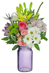 Bloom Haus Butterfly Blossoms Arrangement - Blue/Purple