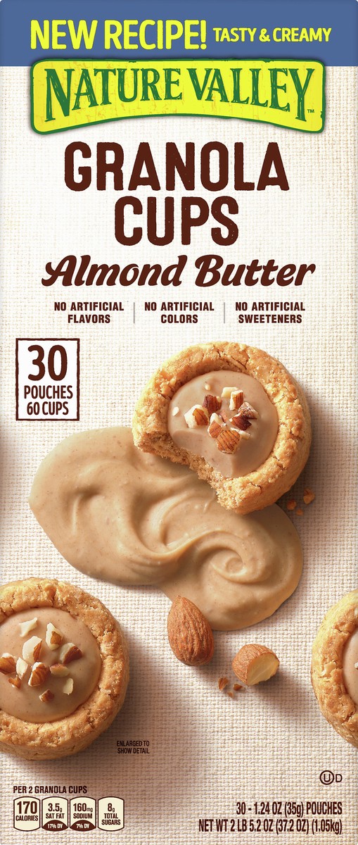 slide 2 of 12, Nature Valley Almond Butter Granola Cups 30 ea, 