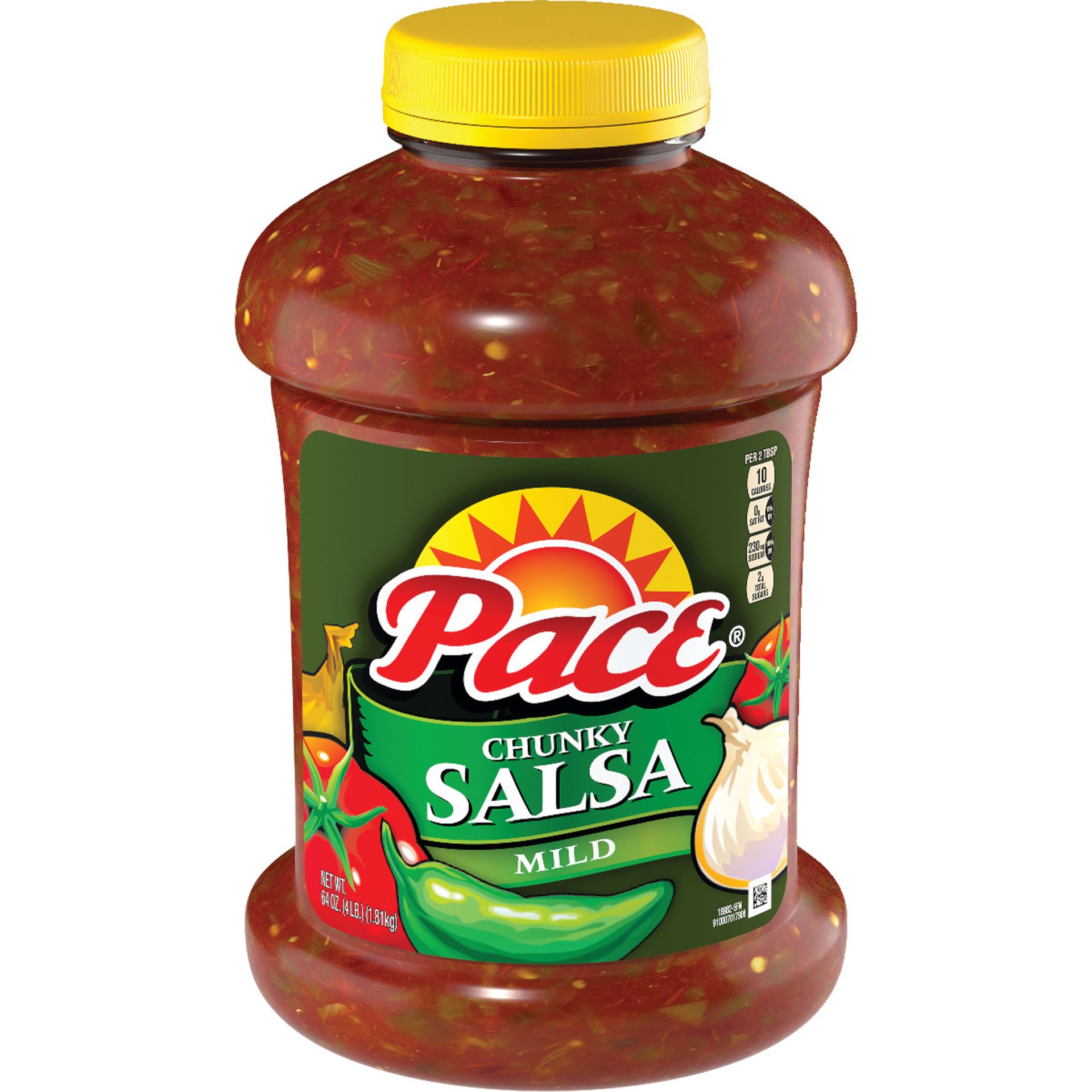 slide 1 of 5, Pace Chunky Salsa, Mild, 64 oz. Jar, 64 oz