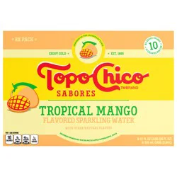 Topo Chico Sabores Tropical Mango Cans, 12 fl oz, 8 Pack