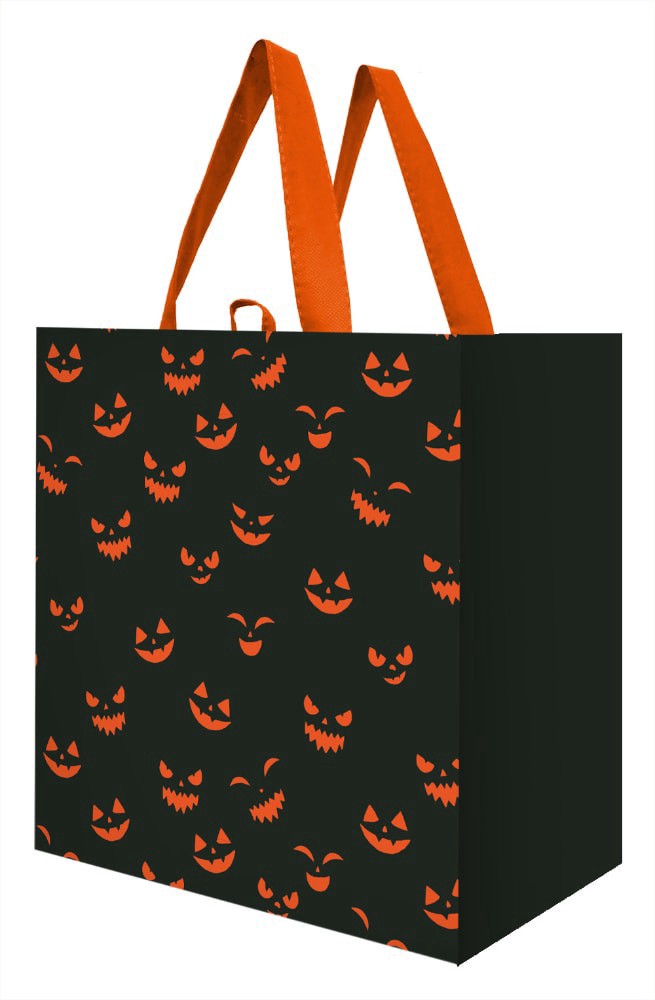 slide 1 of 1, Earthwise Pumkin Faces Reusable Storage Bag, 1 ct