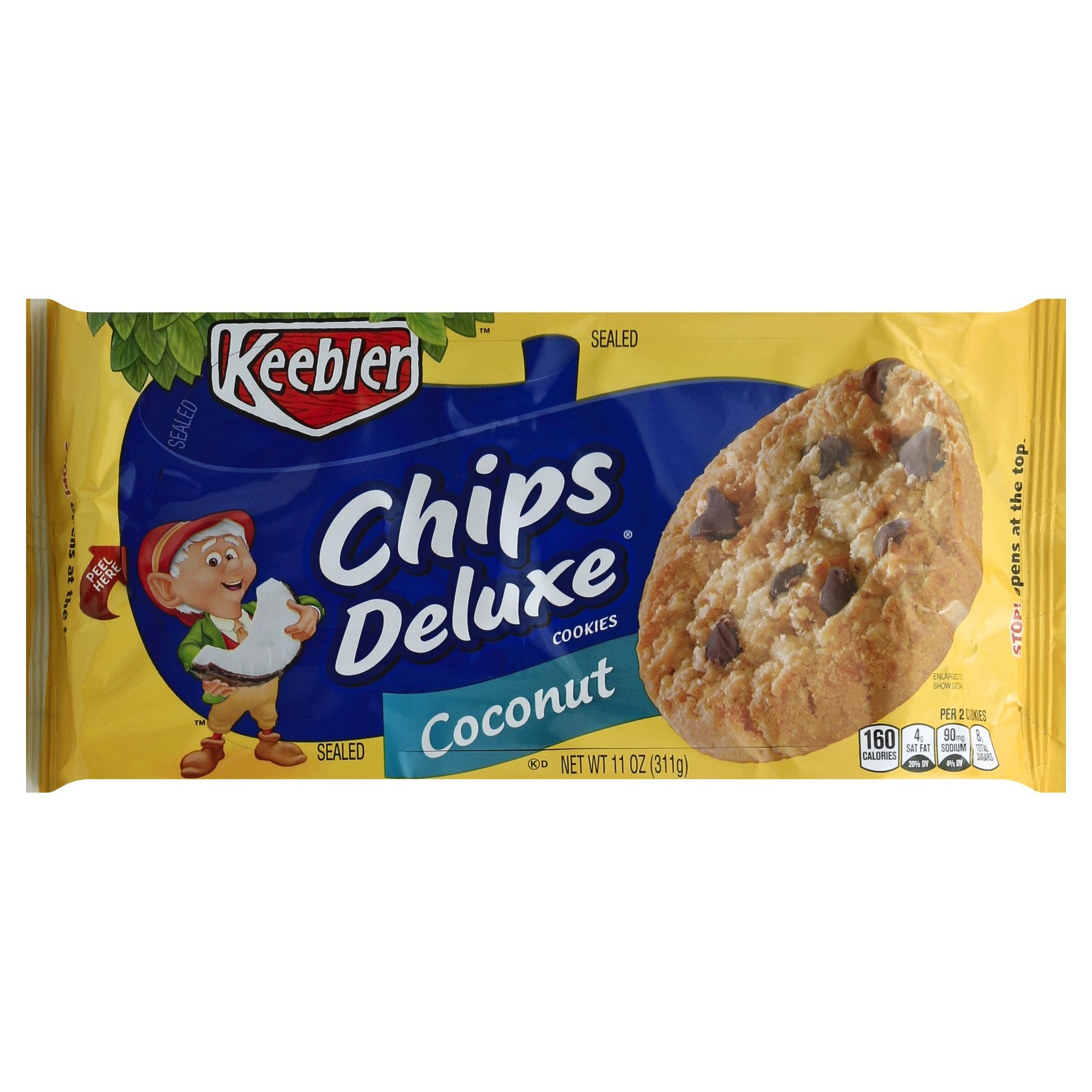 slide 1 of 4, Keebler Chips Deluxe Coconut Cookies, 11 oz