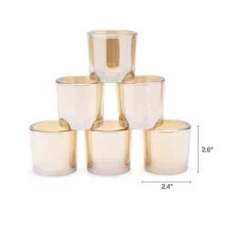 Elements Glass Votive Holder Gold