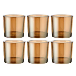 Elements Glass Votive Holder Gold