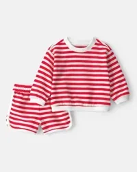 Baby 2-Piece Top & Short Set - Red Red 3M