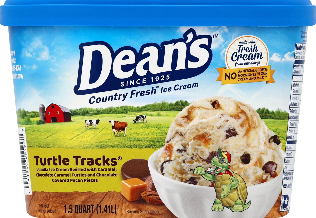 slide 4 of 4, Dean's Ice Cream, Turtle Tracks, 1.5 qt