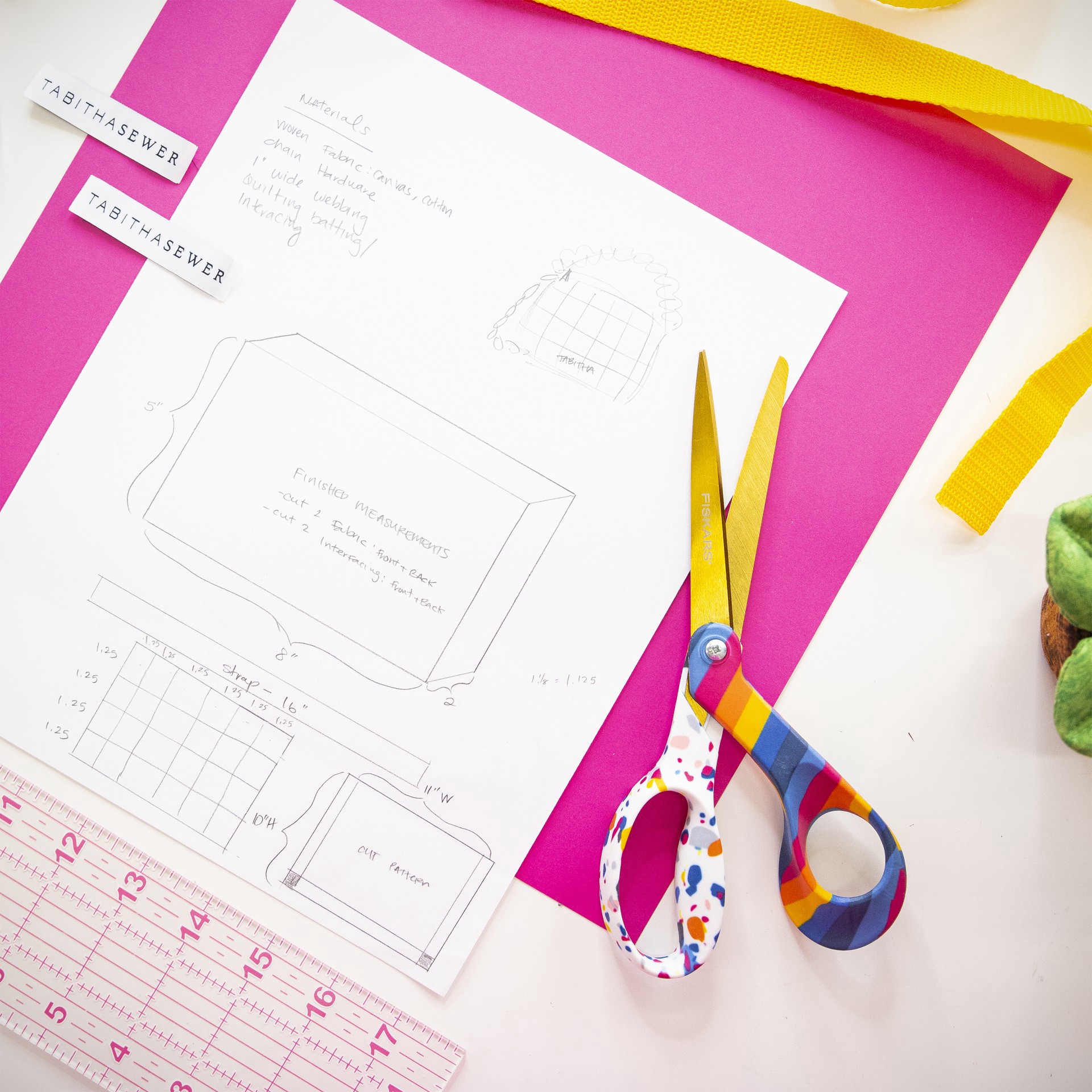 slide 6 of 7, Fiskars Created With Fiskars 8" Sew Bold Scissors, 8 in