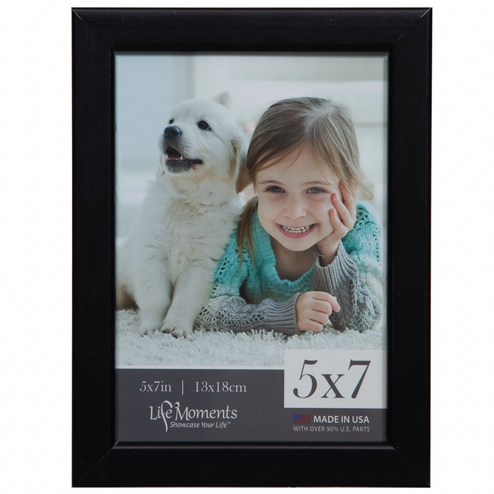 slide 1 of 1, Pinnacle Black Wood Frame Set (5"X7") Set of 6, 1 ct